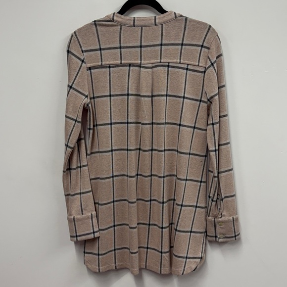 Soft Surroundings Calais plaid top in pink and gray xs - Picture 8 of 8